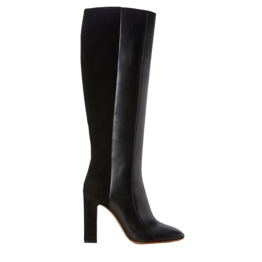 Salvatore Ferragamo Padova Leather Boots In Nero Size 7.5